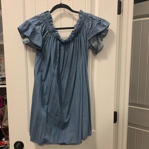 Off the shoulder Jean dress